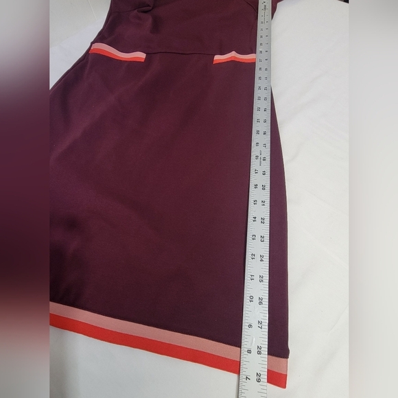 Boden Gloria Ponte Shift Dress In Merlot Retro Shift 6R - Picture 8 of 13